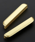Heavy Duty Thirty Pack Cabinet Pulls And Kitchen Drawer Handles Cast In Rich Brushed Brass With A Precise Five Inch Spread, showcasing two handles.