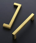 30 Pack 5 Inch Square Cabinet Handles In Brushed Brass Finish Stainless Steel Kitchen Hardware Pulls With 128mm Hole Center Gold