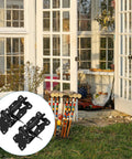 Heavy Duty Stainless Steel Fence Gate Hinges Pair For Patio And Backyard Doors Featuring Tough As Nails Rust Proof Build close-up.