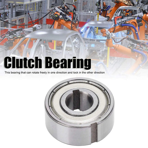 CSK8PP One Way Bearing With Dual Keyway Clutch Sprag Backstop Built Tough Heavy Duty Steel For High Load Capacity And Rock Solid Slip Free Torque Transfer In Compact Machinery on machine assembly line.