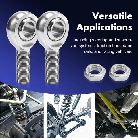 Killer 3/4 Inch Heim Joint Rod End Kit For Your Rig,.750 Chrome Plated Chromoly With Left And Right Hand Threads, Includes Jam Nuts for versatile applications.