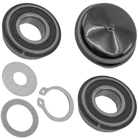Refresh Your Zero Turn Mower Ride With This Top Shelf Front Yoke Shaft Kit Featuring greased wheel bearings, hub caps, and washers.