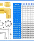 Brass Compression Elbow Fitting One Half Inch Tube OD To One Half Inch NPT Male 90 Degree Connector Two Pack For Plumbing Systems