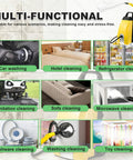Multi-functional 3.5L High Temp Steam Cleaner 3000W Pressure Washer for various cleaning tasks like car, hotel, and toy cleaning.