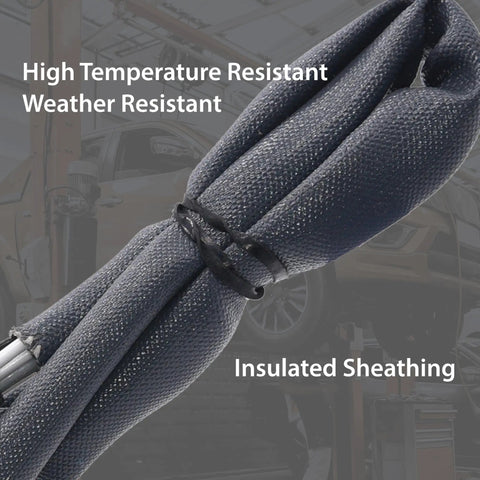 Close-up of 4 wire O2 sensor insulated sheathing, Direct Fit Oxygen Sensor 4 Wire O2 Sensor OEM Replacement For Improved Fuel Efficiency Lower Emissions And Better Engine Performance Easy Plug And Play Install For Most Vehicles, high-temperature resistant, weather-resistant material.