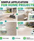 Step-by-step guide for applying Rock Solid Hella Durable One Gallon Water Based Concrete Sealer featuring Zero VOC.