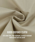 Close-up of 600D Oxford fabric showing texture for Beige 2/3 Seater Swing Seat Cover Replacement Made From 600D Oxford Waterproof Fabric For Outdoor Garden Weatherproof Tear Resistant Scratch Resistant Double Stitching 58.3 By 19.7 By 19.7 Inches.