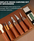 Beginner Wood Carving Kit With 23 Tools In PVC Case That Kickstarts Your Carving Game Includes 3 Whittling Knives 5 Detail Knives