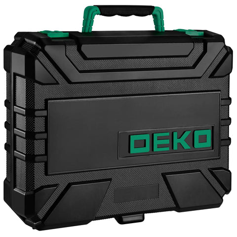 Sweet Green 8V Cordless Drill Tool Kit With Rugged Storage Case 126 Piece Heavy Duty Hand Tools For Diy Home Repairs Compact storage case