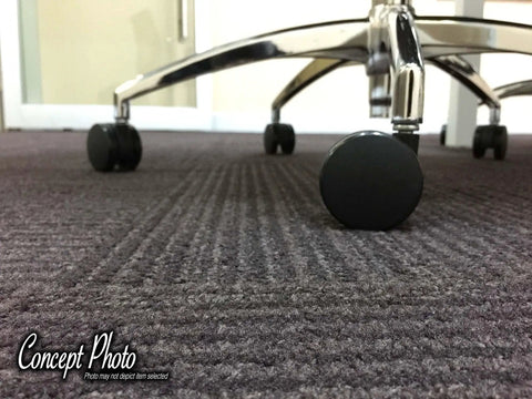 Slick Rolling 2 Inch Nylon Twin Wheel Heavy Duty Furniture Casters shown on carpet, designed for smooth movement and durability.