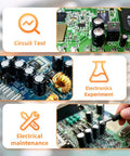 Premium Electrolytic Capacitor Assortment Kit With 200 Pieces Covering 15 Values From 0.1 Microfarad To 220 Microfarad At 16 Volt 25 Volt And 50 Volt Ratings used in circuit tests and electrical maintenance.