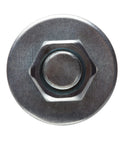 Close-up of the head of a Hex Sleeve Anchor One Half Inch By Four Inch Zinc Plated For Concrete And Masonry Preassembled All Steel Parts