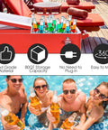 80 Quart Rolling Cooler Ice Chest With Wheels And Bottle Opener by red lounge chairs, drinks chilling, people toasting