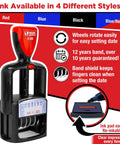 Self Inking Date Stamp With Received Phrase Built As A Slick Reliable Workhorse For Busy Clutter Free Desks Featuring Clean Shield Finger Guard and Smooth Twist Mechanics Delivering Zero Hassle Performance for Your Daily Paperwork Grind in red and black.