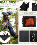 Pro Grade Arborist Throw Line Kit Bundle With 64L Storage Cube, 15 Oz Throw Weight Bag, And 164 Ft Polyester Rope for tree work.
