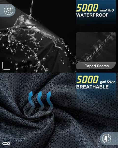 Close-up of Women's Lightweight Waterproof Rain Pants With Breathable Mesh Lining Fully Sealed Seams Windproof Overpants showcasing water resistance and breathability.