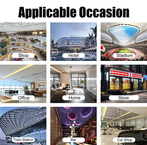 Collage showing various locations like shops, hotels, stadiums, offices, highlighting the heavy duty door pull handle's use.