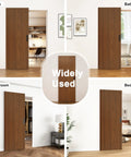 42 By 84 Inch Concealed Sliding Barn Door With Soft Close Mechanism And Heavy Duty Track System in modern rooms like office, bathroom, cloakroom, and bedroom.