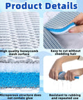 Close-up of Heavy Duty Washable Air Filters 2 Pack 30X20 Inch Cut To Fit Replacement for Hvac showing honeycomb mesh and washing.