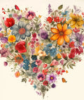Heart-shaped flower design from 5D Diamond Painting Kit For Adults Heart Flower Design Easy To Use DIY Full Drill