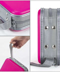 Solid Portable CD Case With 48 Capacity Disc Holder For Your Car Ride Or Home Hangout showing zipper and durable handle in pink.