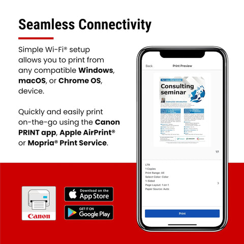 Seamless connectivity for Color Wireless Duplex Laser Printer All In One With Copier Scanner Fax And Auto Document Feeder Fast 22 PPM