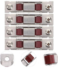 Top Shelf 4 Pack Double Wheel Window Sash Rollers Stainless Steel Replacement Hardware Smooth gliding rollers with red wheels.