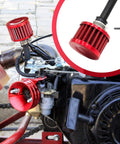 Air Filter Breather Valve Cover For Predator 212cc And 196cc Engines installed on mini bike engine close-up
