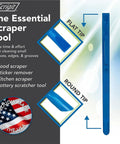 Plastic Scraper Tool No Scratch Multi Use 5 Pack For Food Labels Stickers Paint And Grease Go To Cleanup Reaches Tight Corners