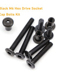 Tough As Nails M6 Barrel Nut And Hex Drive Bolt Assortment Kit Includes Hex Key For Dead Easy Furniture Assembly and Woodworking Projects Killer Carbon Steel Build. Black M6 hex drive cap bolts kit showing various lengths.