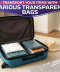Top Shelf Heat Shrink Wrap Bags 50 Pack 16 X 24 Inches For Gift Baskets Clear Plastic Film No Sweat Sealing in suitcase