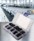 Durable Nylon Washers Assortment Kit 500 Pcs Flat Insulated Corrosion Free M2 To M10 For Industrial Auto And Electrical Repairs Premium Nylon Hardware Set To Keep Screws And Bolts Organized And Protected in labeled box