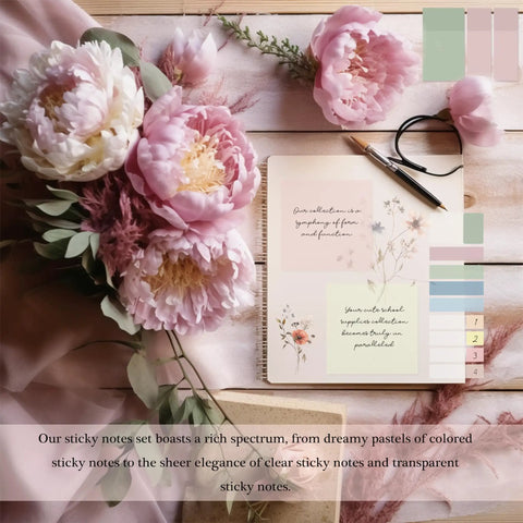 Clear Sticky Notes Set With 920 Sheets Waterproof And Ultra Transparent For Bible Study Notes And Book Annotations on desk