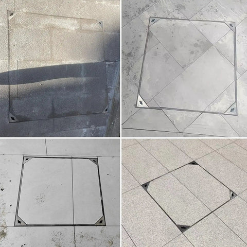 Heavy Duty Waterproof Rectangular Drainage Cover With Hidden Embedded Manhole And Septic Tank Lid for lawn dock and pavement