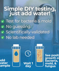 No Hassle Diy Water Test Kit That Skips The Fluff While Spotting Sneaky Bacteria And Mold In Tap Well Or Drinkable Sources Delivering Smooth At Home Readings. DIY water testing process showing sample collection.