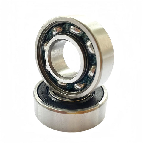 Rock Solid 10 Pack 99502H Mower Spindle Bearings For Kart Wheels Mini Bike Front Axle, showing steel construction and smooth bearings.