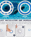 Restore Smooth Wheel Action With These Top Shelf Replacement Ball Bearings In A Handy 16 Pack for Polaris 180 280 Pressure Cleaners front and back view.