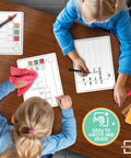 Flexible Dry Erase Math Sheets For Long Division Practice 9x12 Whiteboards Pack Of 10 used by kids in a 3rd grade classroom