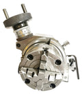 4 Inch Tilting Rotary Table For Milling Machines With 80mm 4 Jaw Independent Chuck Back Plate And T Nuts 360 Degree Graduated