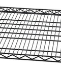Heavy Duty Real Deal Adjustable Wire Shelving Rack With Seriously Tough 3200 Lb Capacity For Kitchen Garage And Laundry Setup Built Like A Tank Nsf Certified Black shelf detail showing sturdy black wire design.