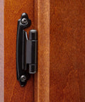 Half Inch Overlay Matte Black Cabinet Hinges Self Closing For Bath And Kitchen Bulk Pack 50 Hinges 25 Pairs Flush Mount