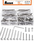 Kickass M6 Connector Bolt And Cap Nut Assortment Kit For Furniture Joints And Desk Assembly with hex screws and 141 pieces.