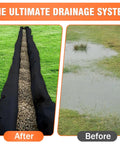 6oz Non Woven Geotextile Fabric 3 Ft By 50 Ft Heavy Duty PET Geotextile for French drains installation before and after