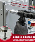 Beefy Cordless Drill Rivet Attachment Kit in use on metal surface, featuring ergonomic handle and three-jaw chuck.