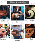 Wide application of Complete 72Pc Guitar Tool Kit For Pros on guitar, bass, banjo, mandolin, ukulele, and lute.