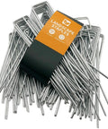 6 Inch Landscape Staples 50 Pack Pro Grade Galvanized Garden Stakes for Securing Landscape Fabric Weed Barrier