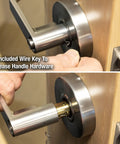 Installing Privacy Door Lock With Lever Handle For Commercial Interiors Brushed Chrome Finish Built Tough Heavy Duty Cylindrical Lock