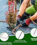 52 Pack 6 Inch Heavy Duty 11 Gauge Landscape Staples With Adjustable Width From 1.26 To 2 Inches securing garden fabric