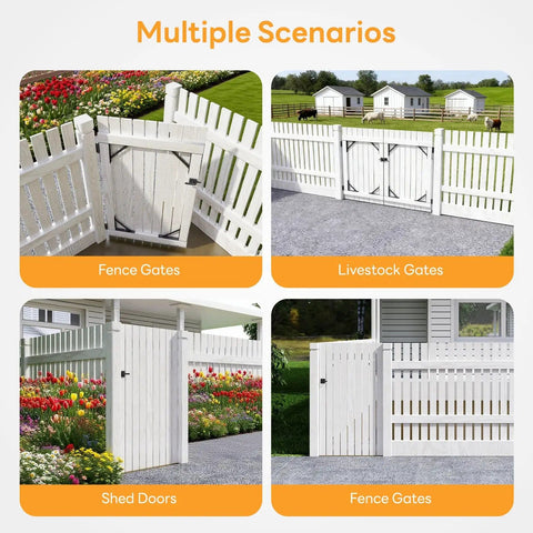 Multiple scenarios using Heavy Duty Anti Sag Gate Kit With Left Opening Latch And Adjustable Bracket Gate Frame Hardware