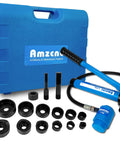 Hydraulic Knockout Punch Kit For Electrical Conduit 1/2 To 2 Inch 8 Ton Power With Alloy Steel Body Includes 6 Die Sizes